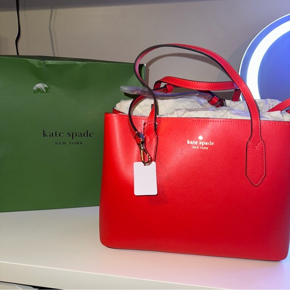 kate spade Handbags - Kate Spade New York Harper Satchel / Crossbody – Heirloom Tomato Red Leather